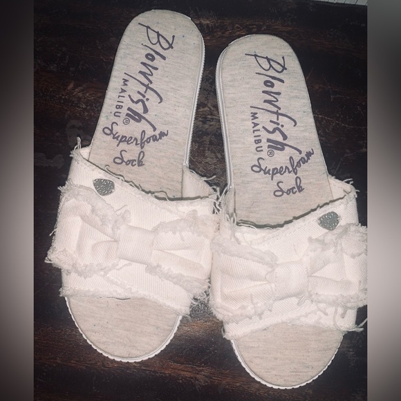🐠Blowfish Malibu White Canvas Sandals🐠🐠🐠 - Picture 2 of 5
